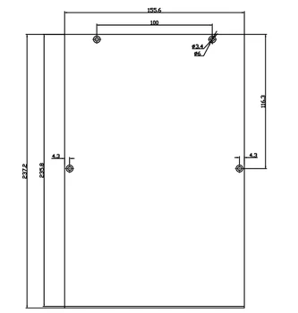 Strežnik rack omara aluminija dozi, ki je 19 palčni rack ohišje 88(H)x280(W)x200(L) mm
