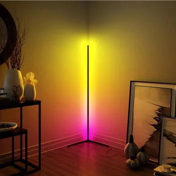 Barvita neto rdeče dnevna soba kotu svetlobe v živo trikotnik fill light vzdušje svetlobe LED zatemnitev RGB talne luči led talna svetilka