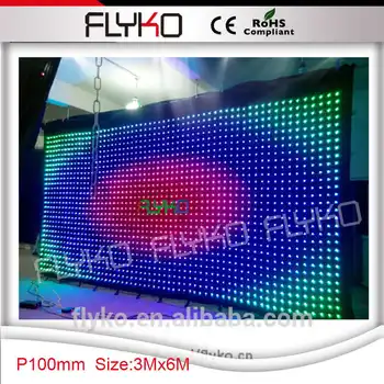 3x6m Guangzhou RGB barvne tkanine led luči video zaslon