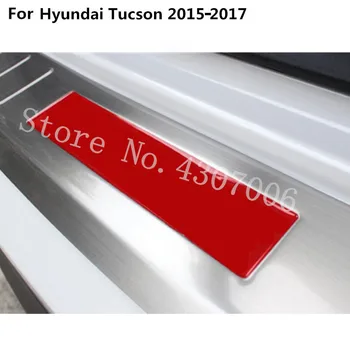 Za Hyundai Tucson 2016 2017 2018 avto zunanji zadnji zadnji odbijač Zaščito trunk trim pokrov iz Nerjavnega Jekla pločevina pedal 1pcs