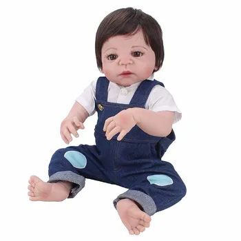 NPK 23inches 57 CM za Celotno Telo, Silikonski Rodi Dojenček fant Lutka Kopel Igrača Novorojenčka Princesa Baby Doll Bonecas Bebes Prerojeni Menino