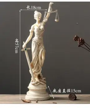 Grška boginja pravičnosti in pravice desk opremljene z odvetnikom slika Kiparstvo kip ženske high-grade okrasnih izdelkov