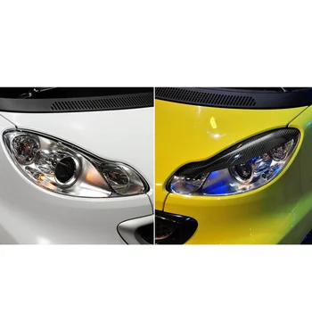 Primerni Za Mercedes-Benz Novi Smart-B# svetlobe obrvi W451 2007-ogljikovih vlaken avtomobilski žarometi obrvi trepalnice avto dodatki