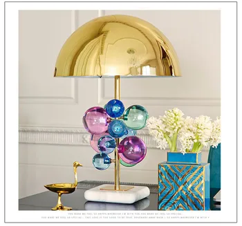 Postmoderni minimalističen ustvarjalne barvo kristalno kroglo namizne svetilke oblikovalec dnevna soba študija spalnica nočno omarico žarnice E27