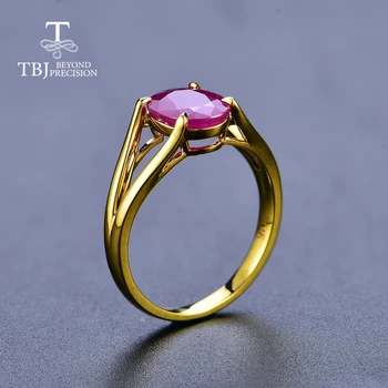 TBJ,14K rumeno zlato prstanov naravni gemstone ruby 1.15 ct preprosto Razkošje, moda joker fine nakit za ženske obletnice, darila