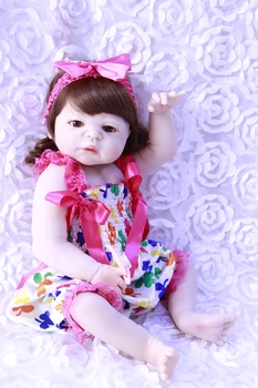 Tuš Lutka 22-palčni Polni Silikona Rodi Punčko 55 cm bebes Prerojeni Veren dekle Otroka, Novorojenčka Realne Malčki Punčko Igrača Brinquedos