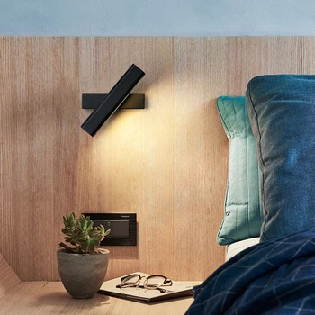 Stenske svetilke spalnica postelji svetilko post-moderno minimalistično oblikovalec dnevna soba dekoracijo stenske svetilke ustvarjalne obračanje stenska svetilka