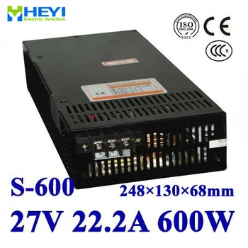 LED napajalnik 27V ZA 22,2 100~120V/200~240V AC input single output stikalni napajalnik 600W 27V transformator