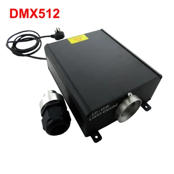 45W DMX led optični luč motorja DMX512 Vlaken Motorja DMX Vlaken Motorja AC100~256V in dmx 512 signal