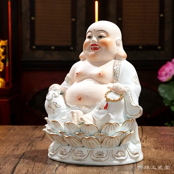 Srečen Maitreja Buda, Buda ornament, Kitajski Dom dekor, keramične obrti, dnevna soba dekoracijo, Skulpturo, kip~
