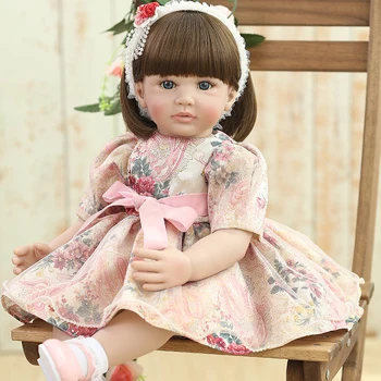 60 cm Prerojeni Malčka Lutka Igrača Veren Vinil Princesa dekle bebe prerojeni Z Odlično obleko Krpo Telesa Živ dojenčki Darilo za Rojstni dan
