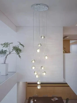 Sodobne art deco lučka K9 kristalno kroglo lestenec uporablja v vili hotelski avli dnevna soba, spalnica restavracija duplex stopnišče salon