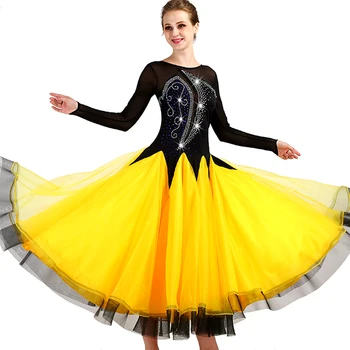 Nova Dvorana Ples Obleka Ženske Valček Konkurenca Standard Plesno Obleko Lady Flamenco Plesne Kostume Sodobni Ples, Oblačila q084