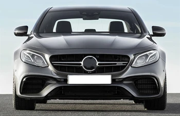 Za Mercedes Benz, E Razred W213 2016-2019 AMG Sprednja Maska Žar Avto Srebro Zamenjava Telo Zgornji del Odbijača Kapuco Očesa Mrežne Rešetke