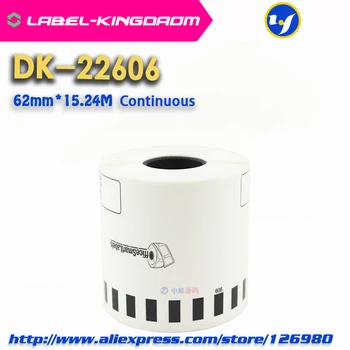 20 Zvitkih Brat Združljiv DK-22606 Rumena Film Oznako 62mm*15.24 M Združljiv Za QL-570/700 Tiskalnik, ki Prihajajo S Plastično držalo