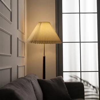 Skandinavski Retro Oreh Talne Svetilke Naguban Lampshade LED Luči Za Spalnico, dnevno Sobo Študija Dekoracijo E27 Brezplačna Dostava