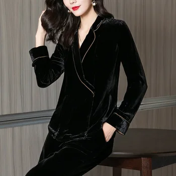 Shangpinzhen žametno obleko žensk 2021 pomlad nove luksuzne design kontrast svileno obleko