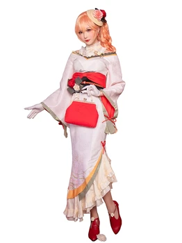 Igra Azur Lane Richelieu Cosplay Kostum Ženske Elegantno Obleko Fancy Obleke Bele Formalno Obleko Halloween Carnival Uniforme