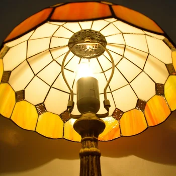 Evropski stil ustvarjalne vitraž dnevni sobi, restavraciji, spalnica bar klub dekoracijo tabela lučka rumena/zelena stekla luči