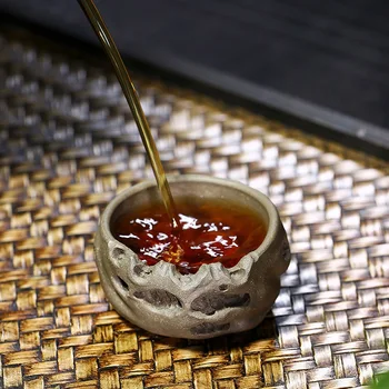 Yixing Zisha teabowl debelo Qingsha čajnik shadow Qinghui blato Taihu Lingshi master cup gift box embalaže čaj pokal