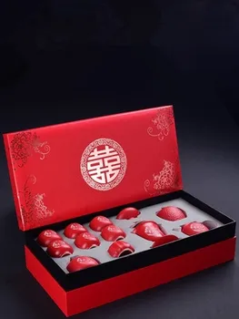 Kitajski Slog Rdeče Keramične Čaj, Set Home Kung Fu Črni Čaj, Da Hong Pao Teaware Poročno Darilo Boxed Poroko Brezplačna Dostava