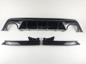 Svetlo Črno spojler Hatchback limuzina Zadnji Odbijač za Ustnice Difuzor primerni za Ford Focus ST-line Hatchback 4-Vrata 2019 ABS