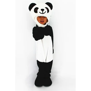 Svitania Živali Dojenčke Srčkan Panda Baby Obleko Risanka Hooded Runo Majhne Otroke, Cosplay Kostum, Obleke Romper