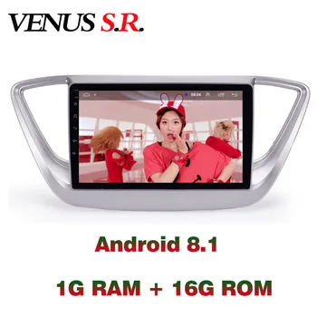 VenusSR Android 8.1 2.5 D avto dvd za Hyundai Verna Solaris Radio 2010-2017 večpredstavnostna glavne enote GPS Radio stereo gps navigacija