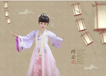 Shi Nian Roza, Vijolična Vezenje Dinastije Tang Princesa Kostum za Mati Hči Kostum Postavlja Visoko Pasu Tang Ruqun
