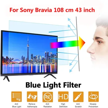 Za Sony Bravia 108 43 cm palčni Zaslon Patron -Modra Luč Filter za Zaščito Oči, Modre Svetlobe Blokiranje flim