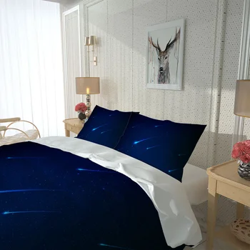 Foto novo Morden blue star posteljnina nabor 3D Posteljnina Nastavite po Meri Eno Dvojno Kraljica Velikosti