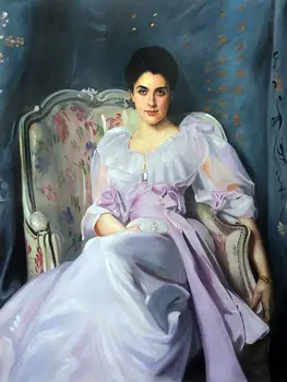 Lepa Ženska, Oljna slika, John Singer Sargent Lady Agnew od Lochnaw, 1892-93 Slikarstvo Portret Ročno