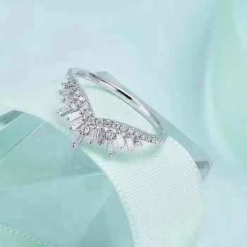 Poroko Pasovih 18k-Zlato Diamantni Prstan Za Ženske 0.44 CT Diamant Udejstvovanje Poročni Nakit