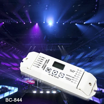 Nova BC-844 RDM-DMX512 Dekoder Zaslon OLED 4 Kanal Preklopite Dimmer Za DC12V-24V Eno Barvo/SCT/RGB/RGBW LED Trak Krmilnik
