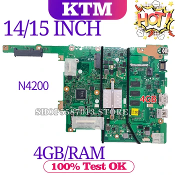 KEFU matične plošče E502N Prenosni računalnik z matično ploščo za ASUS E402N E502NA E402NA R417N R416N original mainboard 4 GB-RAM N4200/4CORE