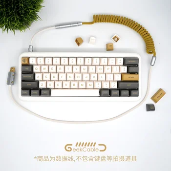 GeekCable Ročno izdelan po Meri Mehanske Tipkovnice Podatkovni Kabel Za GMK Temo SP Keycap Skladu MelGeek White Shimmer Colorway