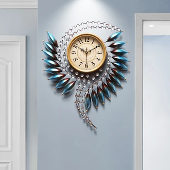 Evropski stil svetlobno razkošje stenske ure dnevno sobo doma ura creative mode izklop dekorativni ura pero žepna ura