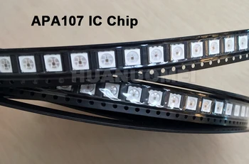 APA107 LED Čip 5050 SMD RGB APA102 Žeton;6pins SMD 5050 vgrajen APA107 IC(APA102 posodobitev);5 vhod,0,3 W,60mA;SOP-6;1000pcs/vrečko