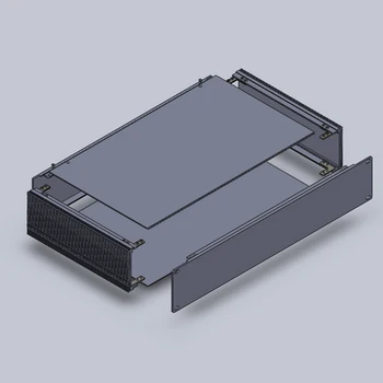 Szomk ekstrudiranega aluminija križišču ohišje elektronike ohišja za pcb design19 palčni rack instrument 88(H)x482(W)x250(L) m