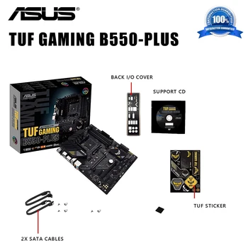 Stojalo AM4 Asus TUF GAMING B550-PLUS Motherbaord Podporo 3500X 3600 3.-Gen AMD Ryzen PCI-E 4.0 CHAI B550 Gaming Placa-Mãe AM4