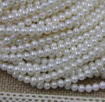 Edinstven Biseri nakit Store AAA 4.5-5 mm Bel Krog Pristno Sladke Pearl Svoboden Kroglice DIY Nakit Material LS028