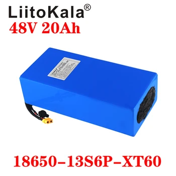 LiitoKala 18650 48V 20ah 13S6P Litij-ionska Baterija 48V 20AH 1000W električna kolesa baterije Vgrajen v 20A BMS 54.6 V 2A polnilec