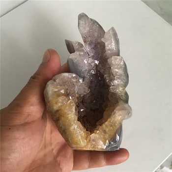 Naravni Agate geode od prvega vratnega vretenca quartz kristal za prodajo Kamni in kristali dom dekoracija dekorativni kristalne lobanje