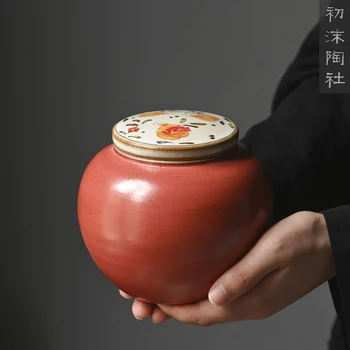 ★Peno na začetku jingdezhen grobe keramike, ročno poslikano caddy čaj skladišče pečat čaj pločevinke keramični LONCI