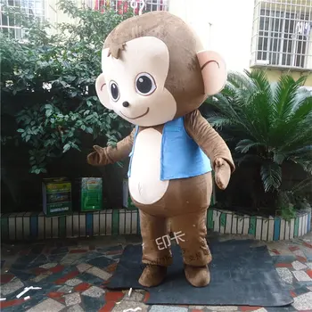 Malo Opico Maskota Kostum za Odrasle Velikosti Srčkan Risanka Opica Temo Anime Cosplay Kostume za Šolske Otroke