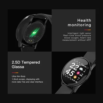 Moda za moške pametno gledati IP67 nepremočljiva športne ure srčnega utripa, krvnega tlaka, spremljanje zdravja ios smartwatch band Android