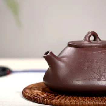 Yixing verodostojno masters vse roko slekel rude vijolično čajnik naplavin gourd zajemalko pot podporo mešani serijo 275 ml