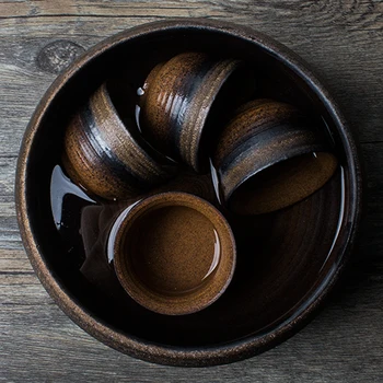 ★čaj pranje pranje keramično skodelico vaza velike čaj oprema zgrajena v vročo vodo, čaj slovesnosti z nič kozarec vode