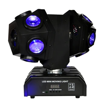 Stackable 4IN1 Primeru Modela Mini Dvojna Kroglice Led Moving Head Lasersko Svetlobo RGBW 4 Barvni Super Pramen/ Rdeči+Zeleni Laser Star Shinning