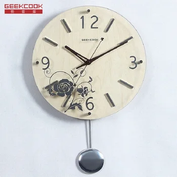 Stenska Ura Saat Reloj Duvar Saati Horloge Murale Relogio de parede Klok Steklo, les, stenske ure in ure Watch nihalo ure
